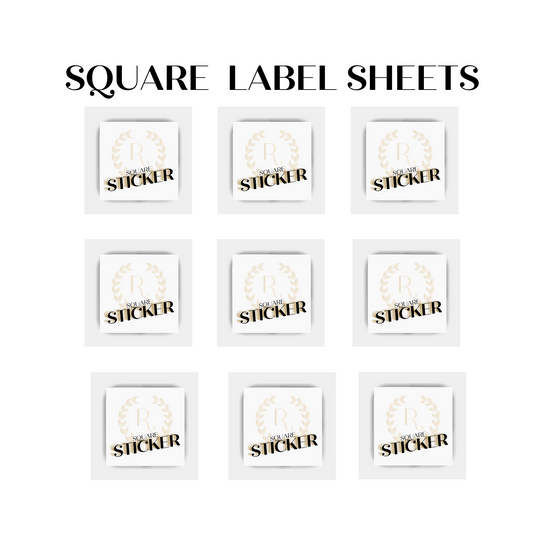 Square sheet labels