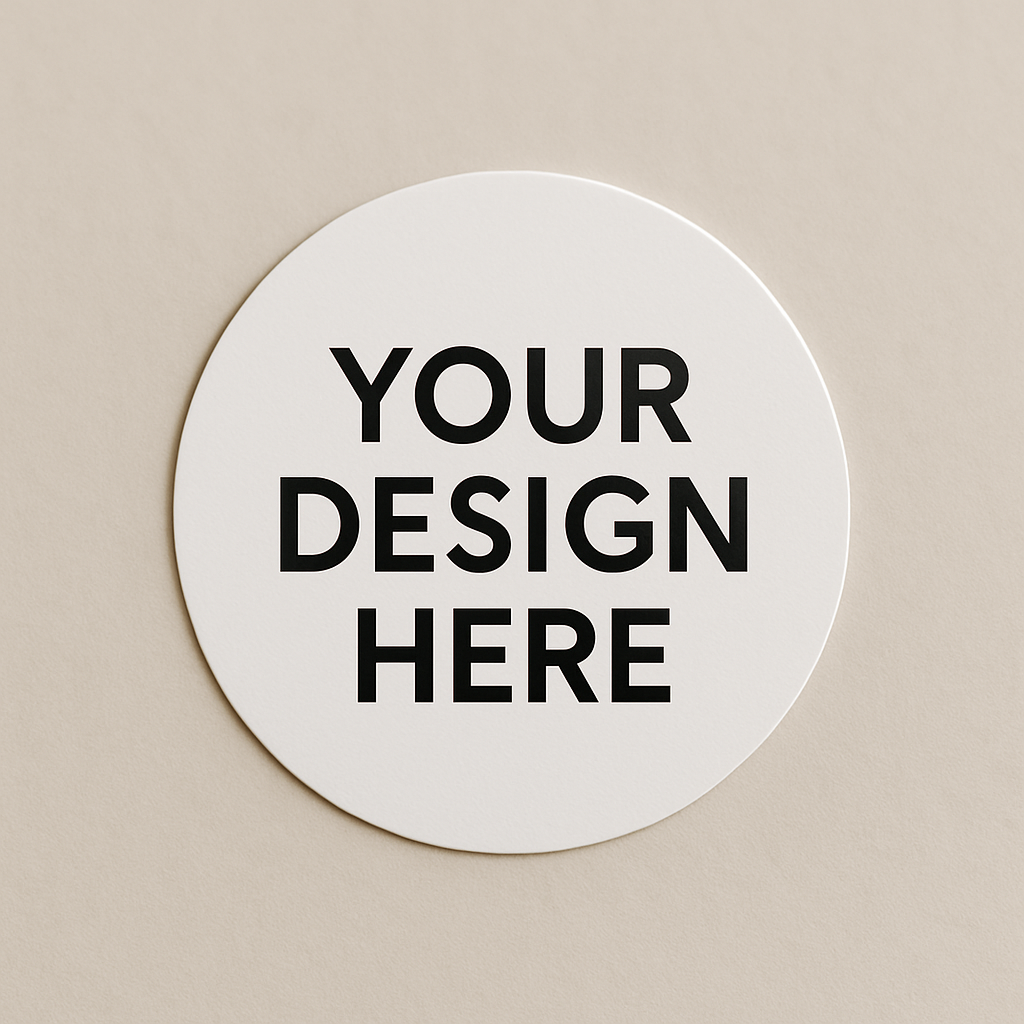Custom circle vinyl stickers for professional round branding