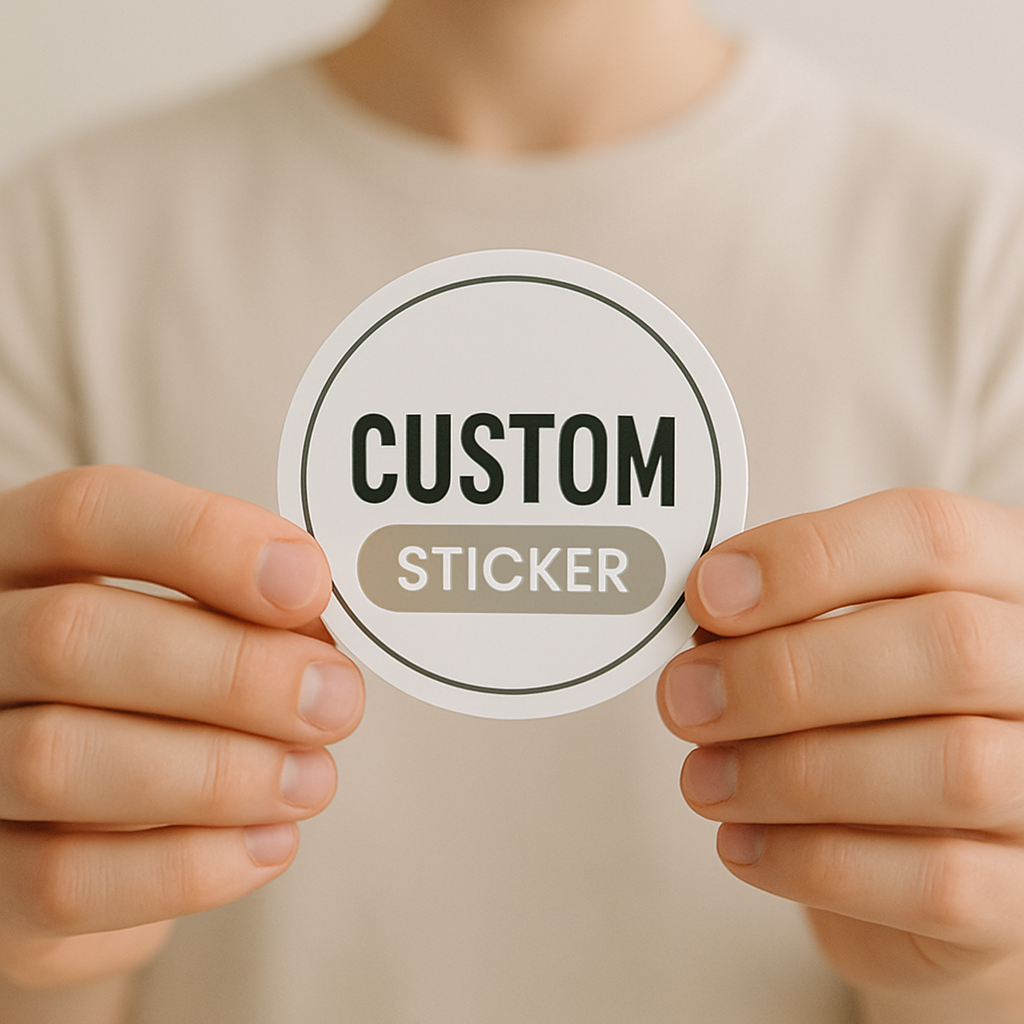 Custom circle vinyl stickers for professional round branding