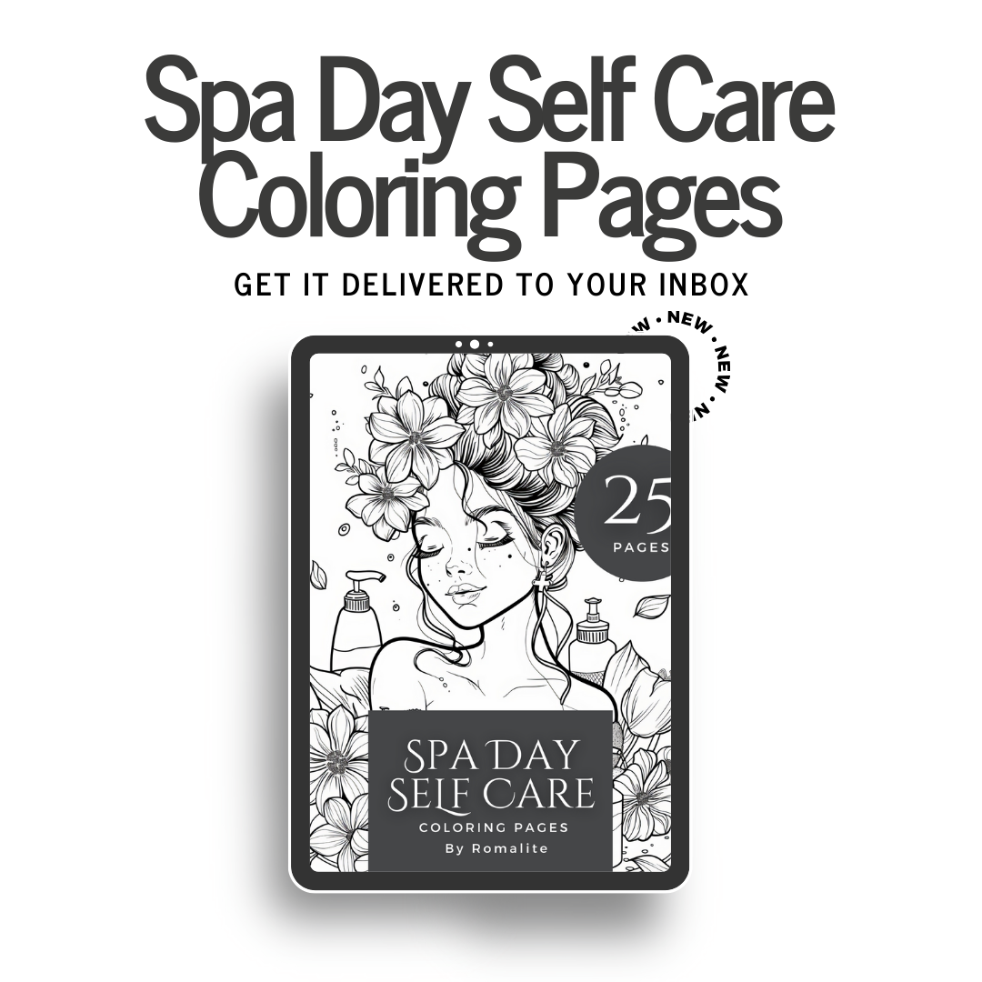 Spa Day Self Care Coloring Pages